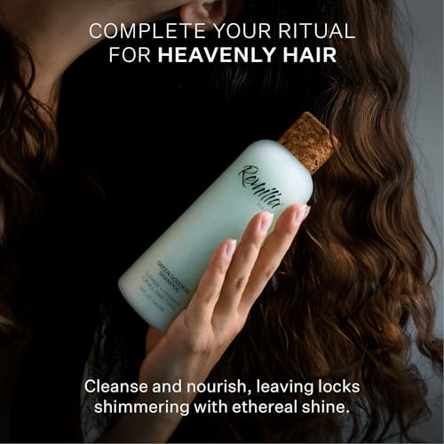 REMILIA Rosemary Oil Shampoo - All Natural Shampoo with Avocado Oil & Green Tea Extract for Damaged, Dry Hair - Green Goddess, 300 ml